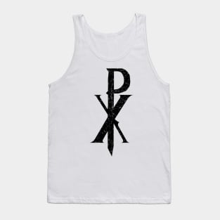 Chi Rho Christian Symbol - Large Logo Centered Tank Top